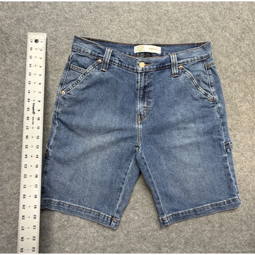 Signature by Levi Strauss Gold Label Mens 32 Carpenter Shorts Denim Blue 57735